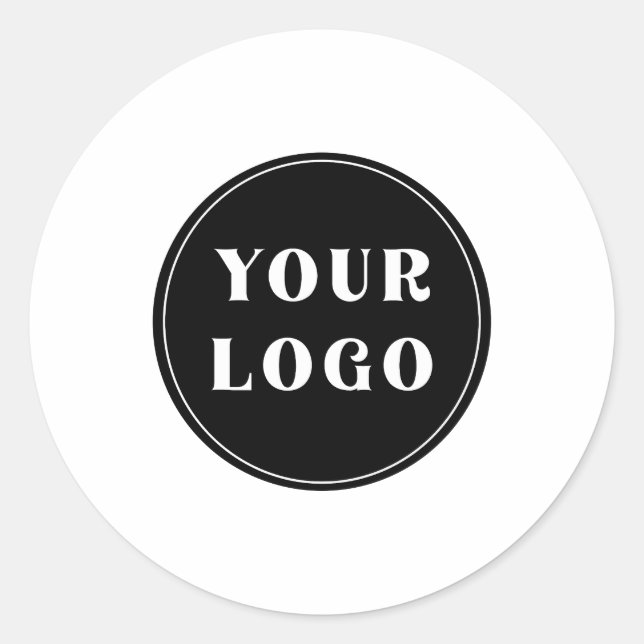 Chic, Minimalist, Stylish & Customisable Classic Round Sticker (Front)