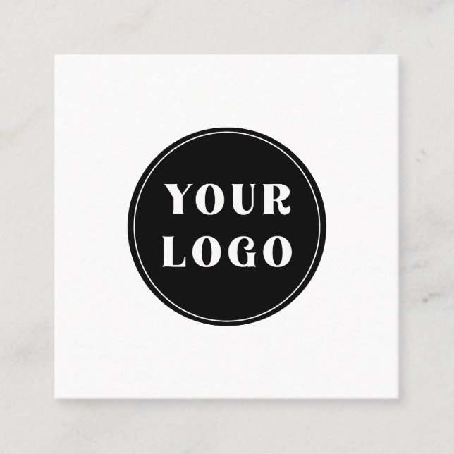 Chic, Minimalist, Stylish & Customisable Square Business Card (Front)
