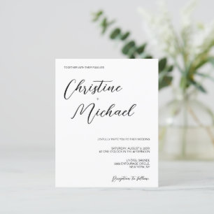 Chic Minimalist Wedding Black White Simple