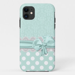 Chic Mint Green Damask iPhone 5 Case