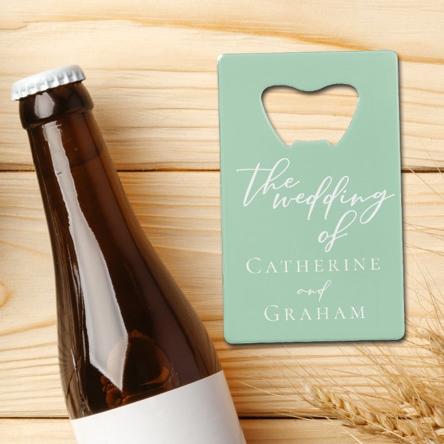 Chic Mint Green White Personalised Wedding (Creator Uploaded)