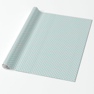 Chic mint herringbone geometric patterns monogram wrapping paper