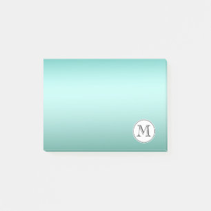 Chic Mint Monogram Post-it Notes