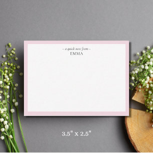 Chic Modern 'A Quick Note From' Note Card