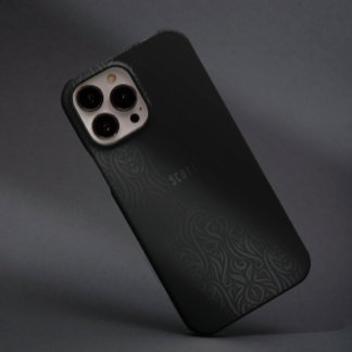 Chic Modern Black Grey Masculine Name Custom iPhone 16 Pro Case