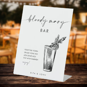 Chic Modern Bloody Mary Bar Wedding Sign
