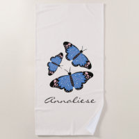 Chic Modern Blue Butterfly Design Personalised