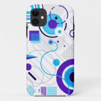 Chic Modern Blue Geometric Shapes