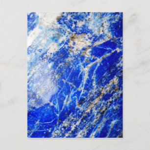 Chic Modern Blue Marble Stone Postcard