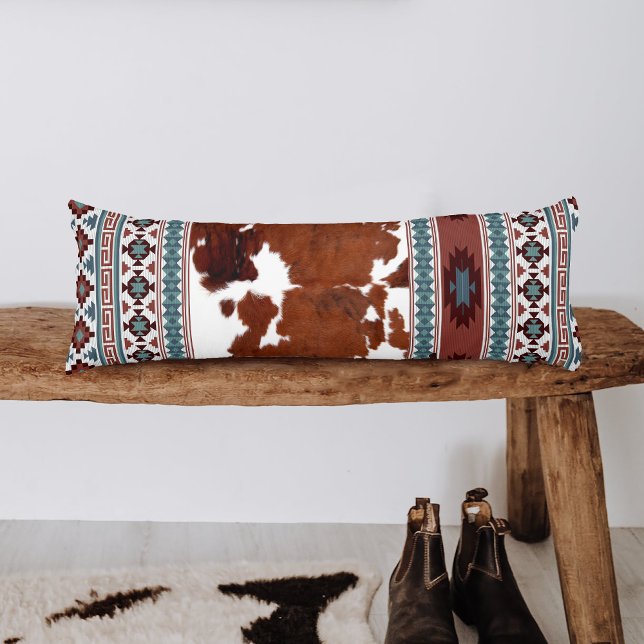 Chic Modern Boho Western Cowhide  Body Cushion (Creator Uploaded)