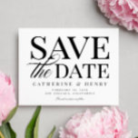 Chic Modern Bold Black White Wedding Save the Date Announcement Postcard<br><div class="desc">Chic Modern Bold Black White Wedding Save the Date - share the news in style with this bold Save the Date announcement card.</div>