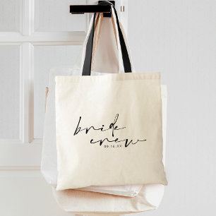 Chic Modern Bride Crew Tote Bag