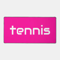 Chic Modern Bright Pink Sleek White TENNIS Text