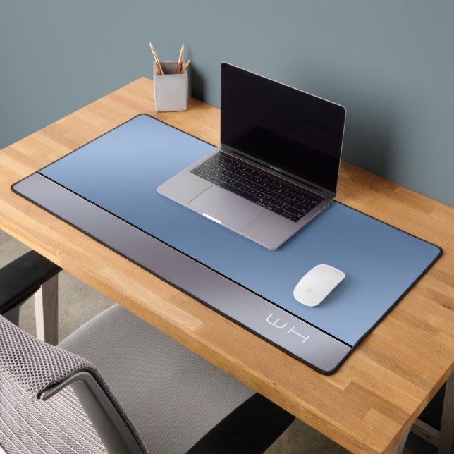 Chic Modern Business Blue Desk Mat (Office 2)