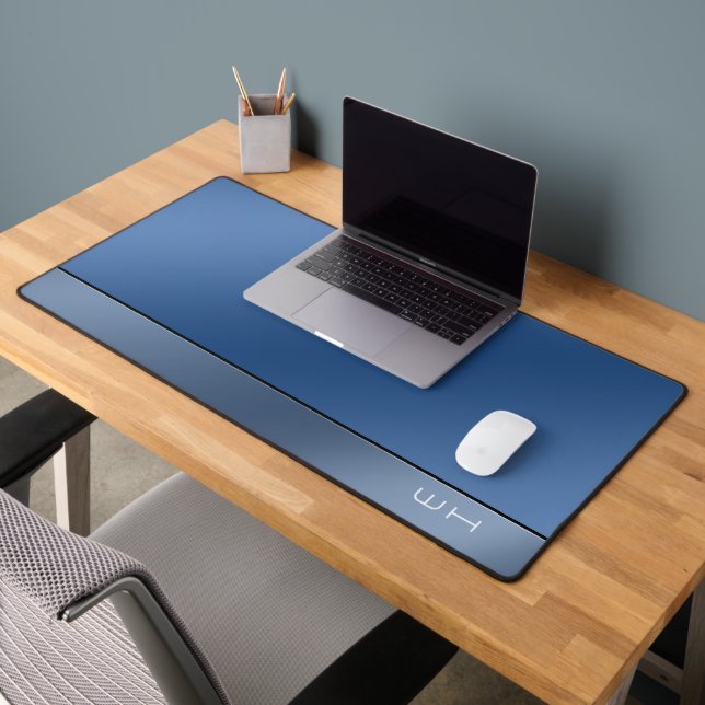 Chic Modern Business Blue Desk Mat (Office 2)