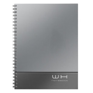 Chic Modern Business Silver Notebook