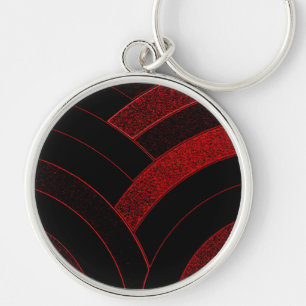 chic modern curved chevron key ring