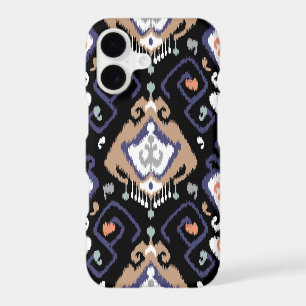 Chic modern dark ikat tribal pattern