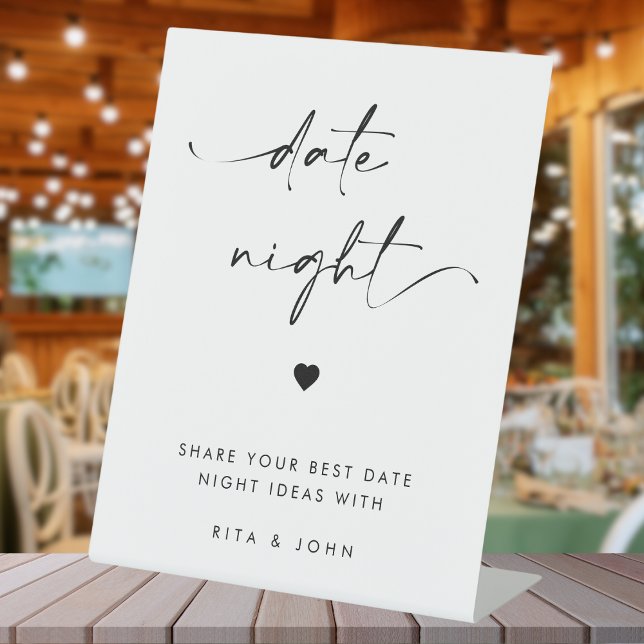 Chic Modern Date Jar Ideas Wedding Sign (Creator Uploaded)