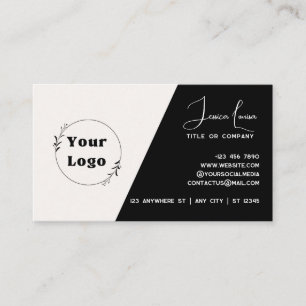 Chic & Modern Design of Black & White Business Card