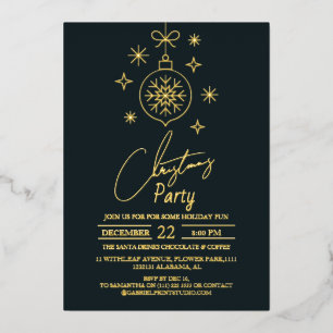 Chic Modern Elegant Script Christmas Party