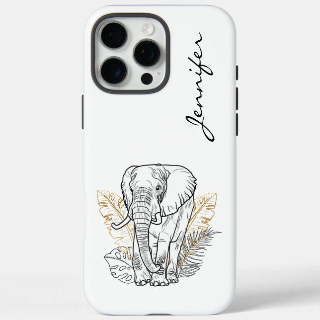 Chic Modern Elephant iPhone  Case-Mate iPhone Case (Back)