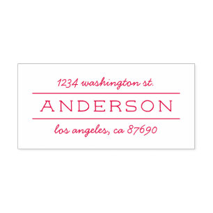 Chic Modern Family Name Script Return Address Self-inking Stamp