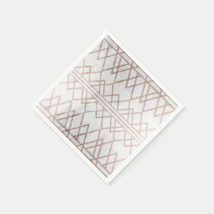 Chic Modern Faux Rose Gold Geometric Triangles Napkin