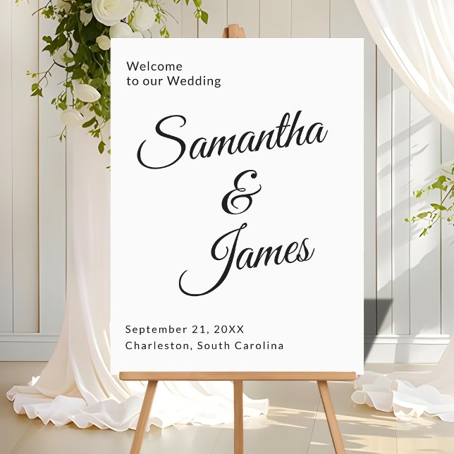  Chic Modern Font Welcome for Trendy Couples Acrylic Sign (Creator Uploaded)