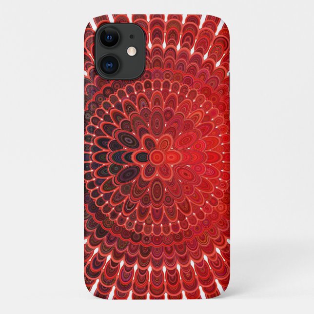 Chic Modern Girly Stylish Trendy Orange Mandala Case-Mate iPhone Case (Back)