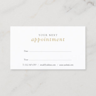 Chic Modern Gold Glitter Appointment Card