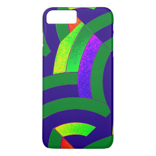 chic modern green/blue chevrons iPhone 8 plus/7 plus case