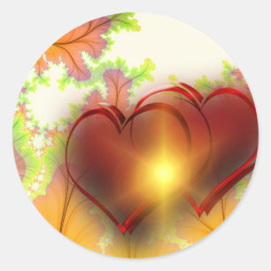 Chic modern heart design Pattern accessories, love Classic Round Sticker