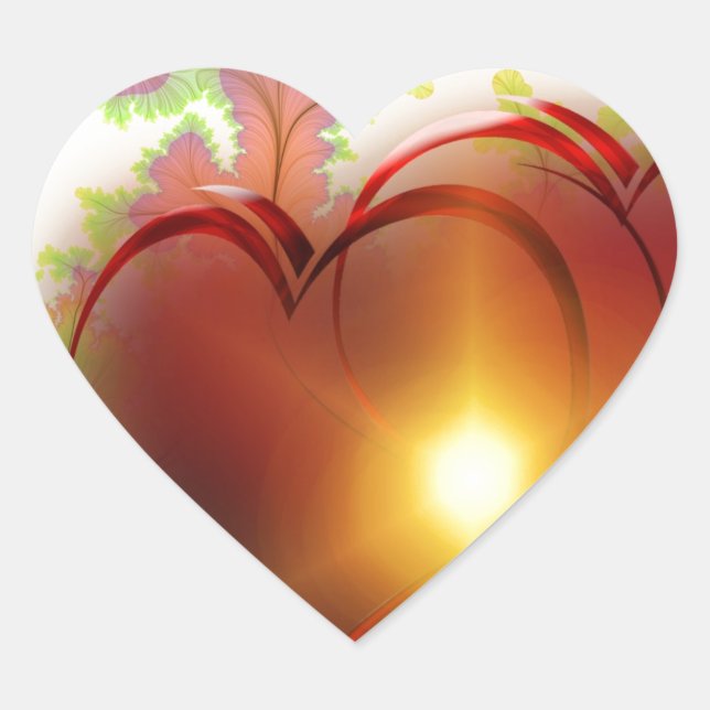 Chic modern heart design Pattern accessories, love Heart Sticker (Front)