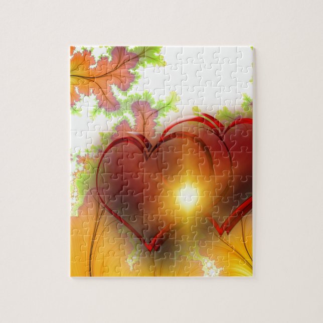 Chic modern heart design Pattern accessories, love Jigsaw Puzzle (Vertical)