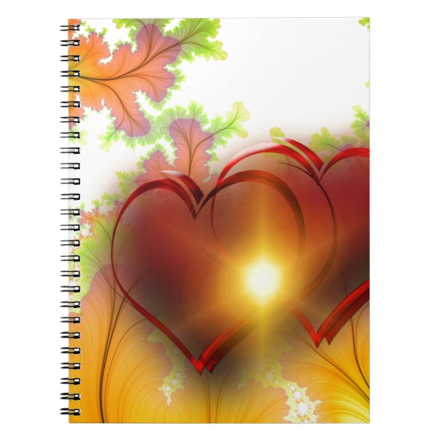 Chic modern heart design Pattern accessories, love Notebook (Front)