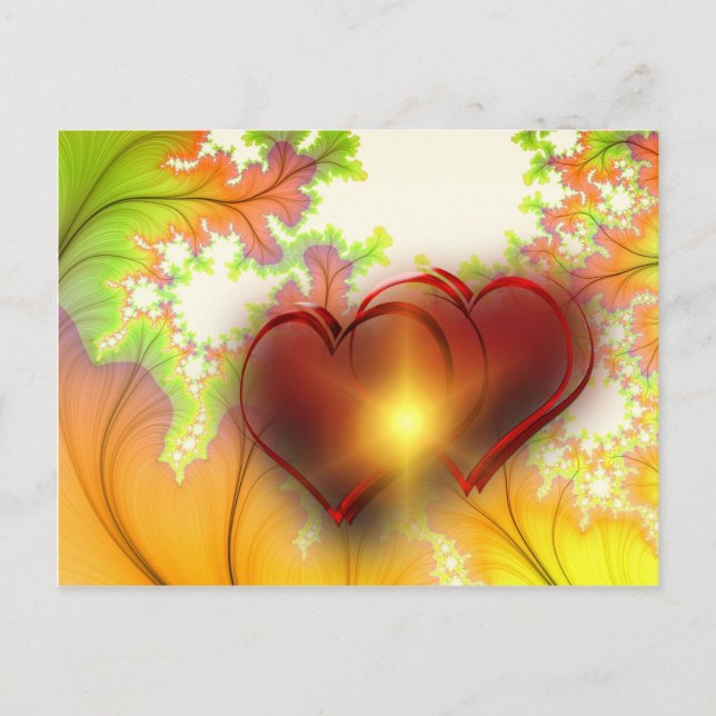 Chic modern heart design Pattern accessories, love Postcard (Front)