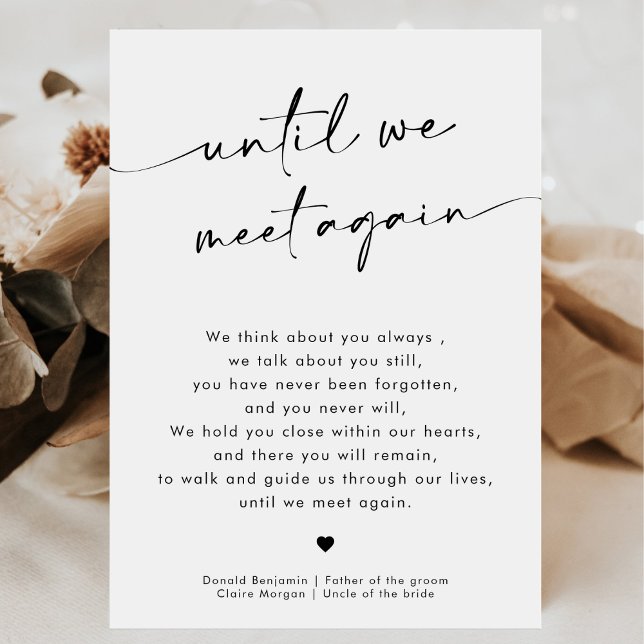 Chic Modern In loving memory Wedding Sign (Creator Uploaded)