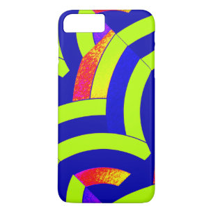 chic modern lime/navy chevrons iPhone 8 plus/7 plus case