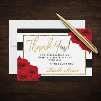 Chic Modern Luxe Thank You Card