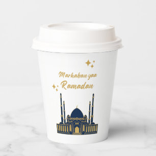 Chic Modern Minimal Ramadan Greeting Paper Cups