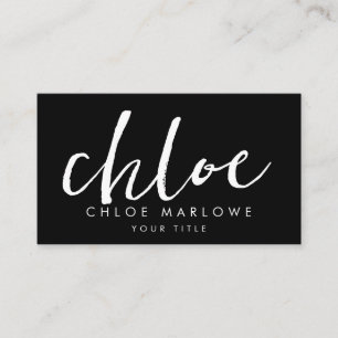 Chic Modern Minimalist Black Business Card