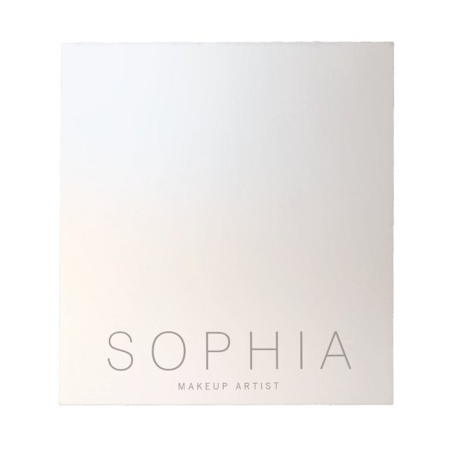 Chic Modern Minimalist Professional Name Notepad (Front)