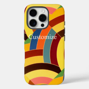 chic modern multi-colour chevrons iPhone 16 pro case