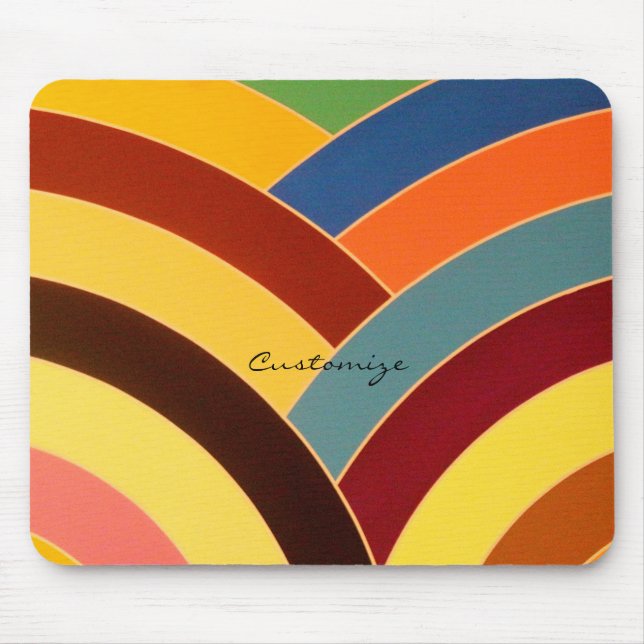 Chic modern multi-colour chevrons Thunder_Cove Mouse Pad (Front)