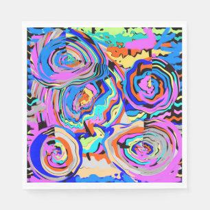 Chic Modern Multicolored Art Design Cool Paper Napkin