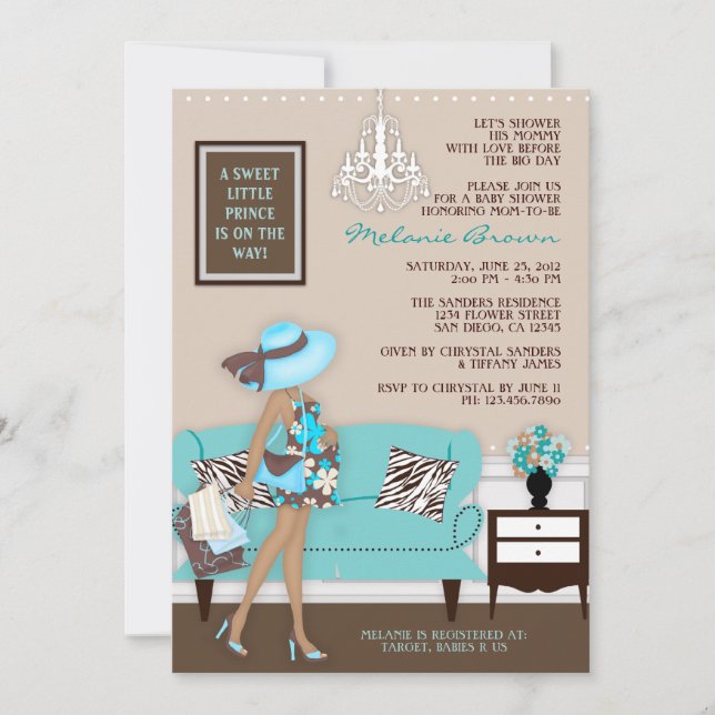 Chic Modern Mum Baby Shower Invite (Front)
