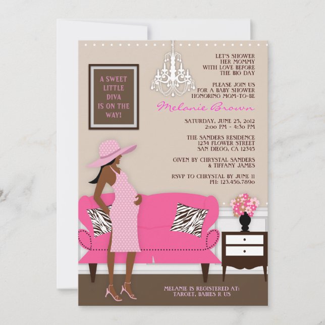 Chic Modern Mum Baby Shower Invite (Front)