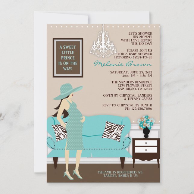 Chic Modern Mum Baby Shower Invite (Front)