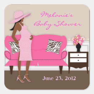 Chic Modern Mum Baby Shower Stickers